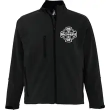 Bestickte Herren Softshelljacke "3-lagig" - Germania, Kreuz Vorderseite