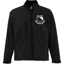 Bestickte Herren Softshelljacke "3-lagig" - Ein Herz für Deutschland - gewählte Variante