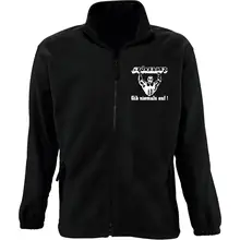 Bestickte Herren Standard Fleecejacke - Störkraft gib niemals auf Vorderseite