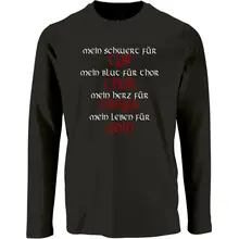 Herren Langarm Shirt - Mein Schwert für Tyr Vorderseite