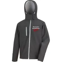 Bestickte Herren Softshell Kapuzenjacke - Nationaler Sozialismus jetzt Vorderseite