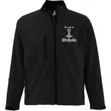 Bestickte Herren Softshelljacke "3-lagig" - See you in Walhalla Thorhammer - gewählte Variante