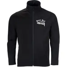 Bestickte Herren Softshelljacke "2-lagig" - Petri Heil Vorderseite