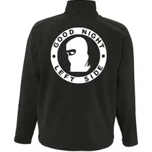 Bestickte Herren Softshelljacke "3-lagig" - Good night left side Rückseite