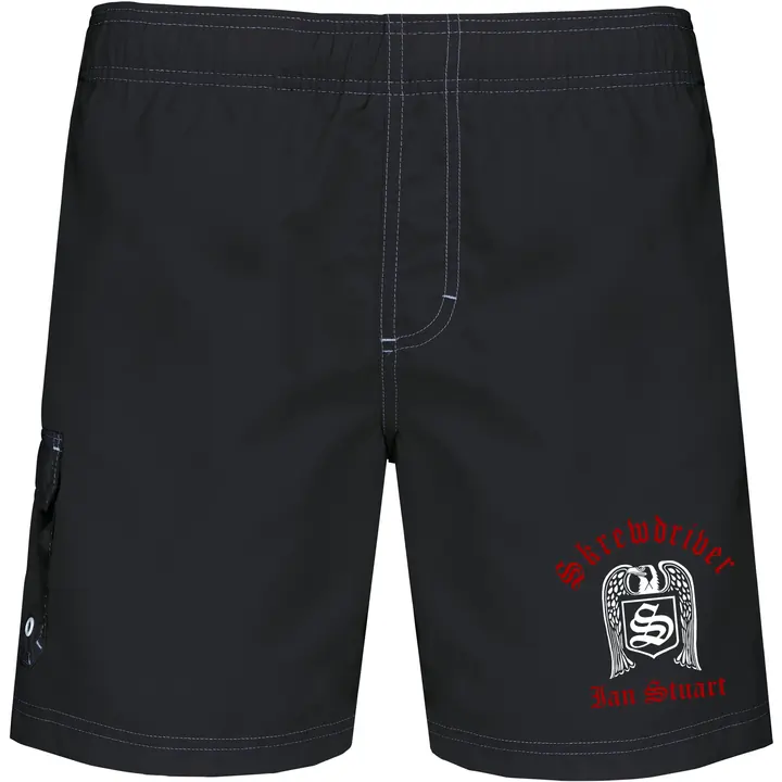 Bestickte Herren Badehose - Skrewdriver, Ian Stuart