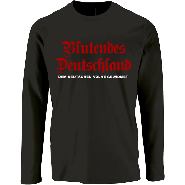 Herren Langarm Shirt - Blutendes Deutschland