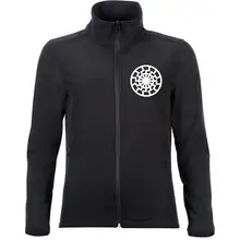 Bestickte Damen Softshelljacke "2-lagig" - Schwarze Sonne Vorderseite