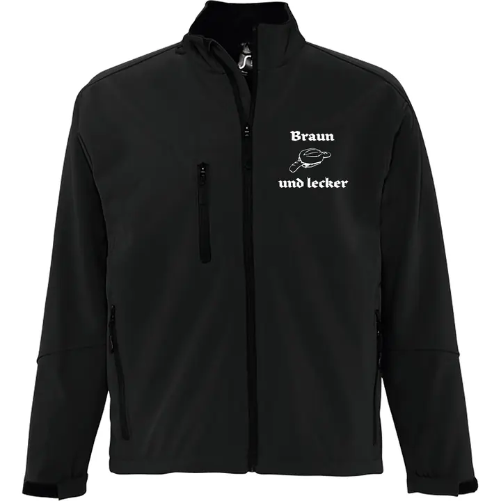 Bestickte Damen Softshelljacke "3-lagig" - Braun und lecker