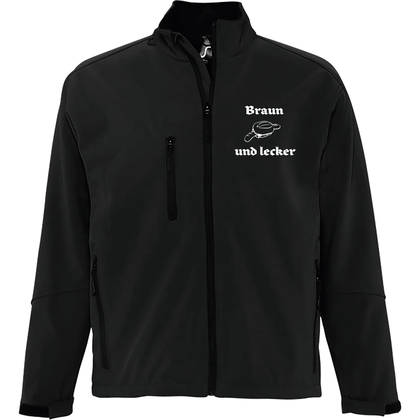 Bestickte Damen Softshelljacke "3-lagig" - Braun und lecker