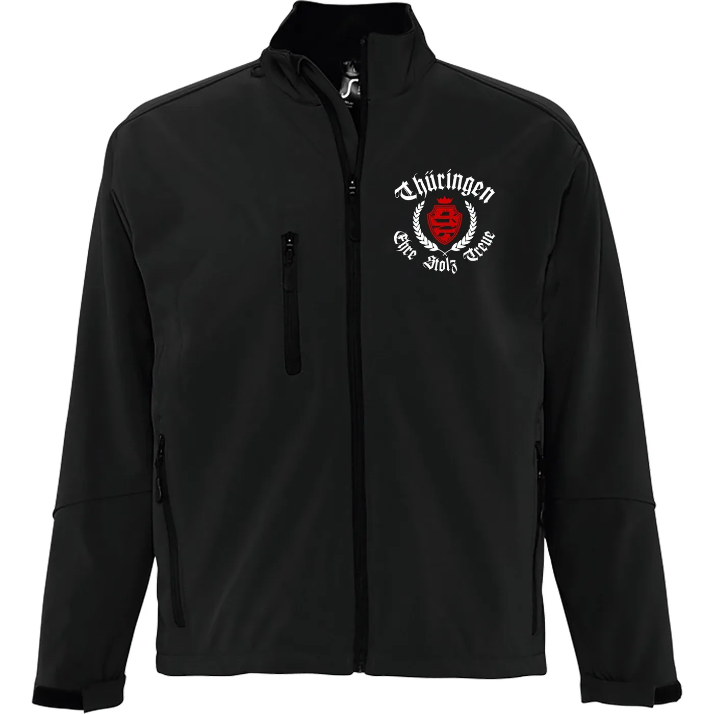 Bestickte Herren Softshelljacke "3-lagig" - Thüringen, ehre stolz treue