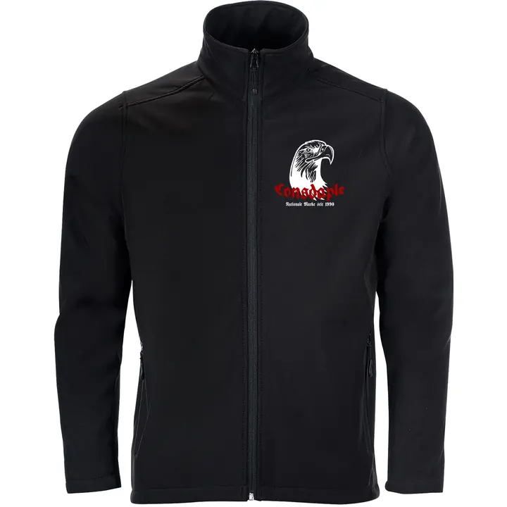 Bestickte Herren Softshelljacke "2-lagig" - Consdaple, Adlerkopf 1990