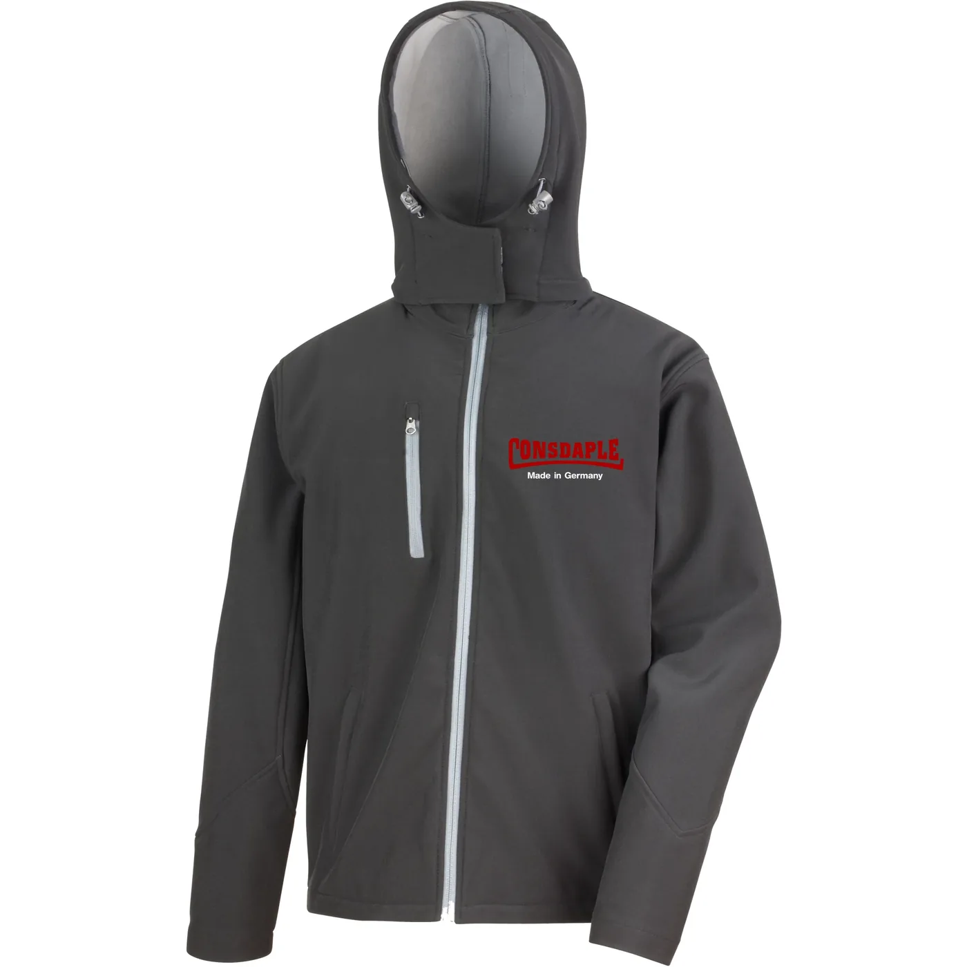 Bestickte Herren Softshell Kapuzenjacke - Consdaple, made in Germany