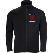 Bestickte Herren Softshelljacke "2-lagig" - Wir sind das Volk Vorderseite