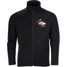 Bestickte Herren Softshelljacke "2-lagig" - Lasst die Katzen los - gewählte Variante