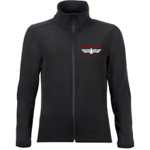 Bestickte Damen Softshelljacke "2-lagig" - Widerstand, wer nicht kämpft hat verloren Vorderseite