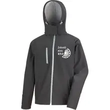 Bestickte Herren Softshell Kapuzenjacke - Zukunft statt BRD - gewählte Variante