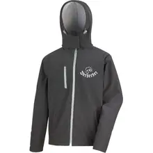 Bestickte Herren Softshell Kapuzenjacke - Berserker Vorderseite