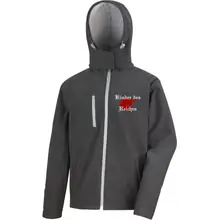 Bestickte Herren Softshell Kapuzenjacke - Kinder des Reiches Vorderseite