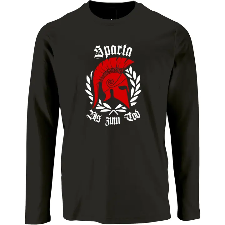 Herren Langarm Shirt - Sparta, bis zum Tod