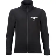 Bestickte Damen Softshelljacke "2-lagig" - Adler, Kreuz Vorderseite
