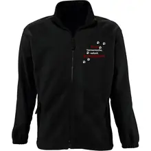Bestickte Herren Standard Fleecejacke - Stoppt Tierversuche, nehmt Kinderschänder Vorderseite