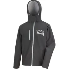 Bestickte Herren Softshell Kapuzenjacke - Petri Heil - gewählte Variante