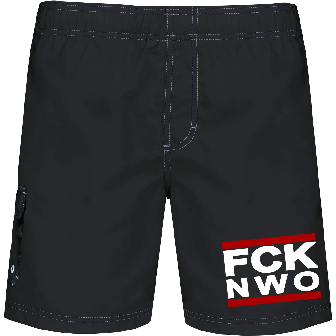 Bestickte Herren Badehose - FCK NWO