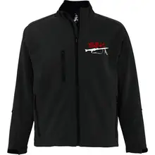 Bestickte Herren Softshelljacke "3-lagig" - Mg42 Einigkeit, Recht und Freiheit Vorderseite