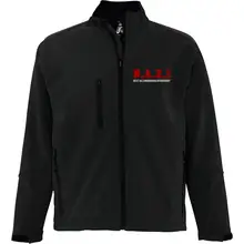 Bestickte Herren Softshelljacke "3-lagig" - Nicht an Zuwanderung interessiert, Fahne - gewählte Variante