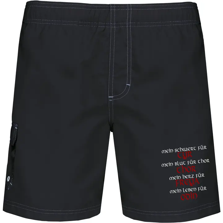 Bestickte Herren Badehose - Mein Schwert für Tyr