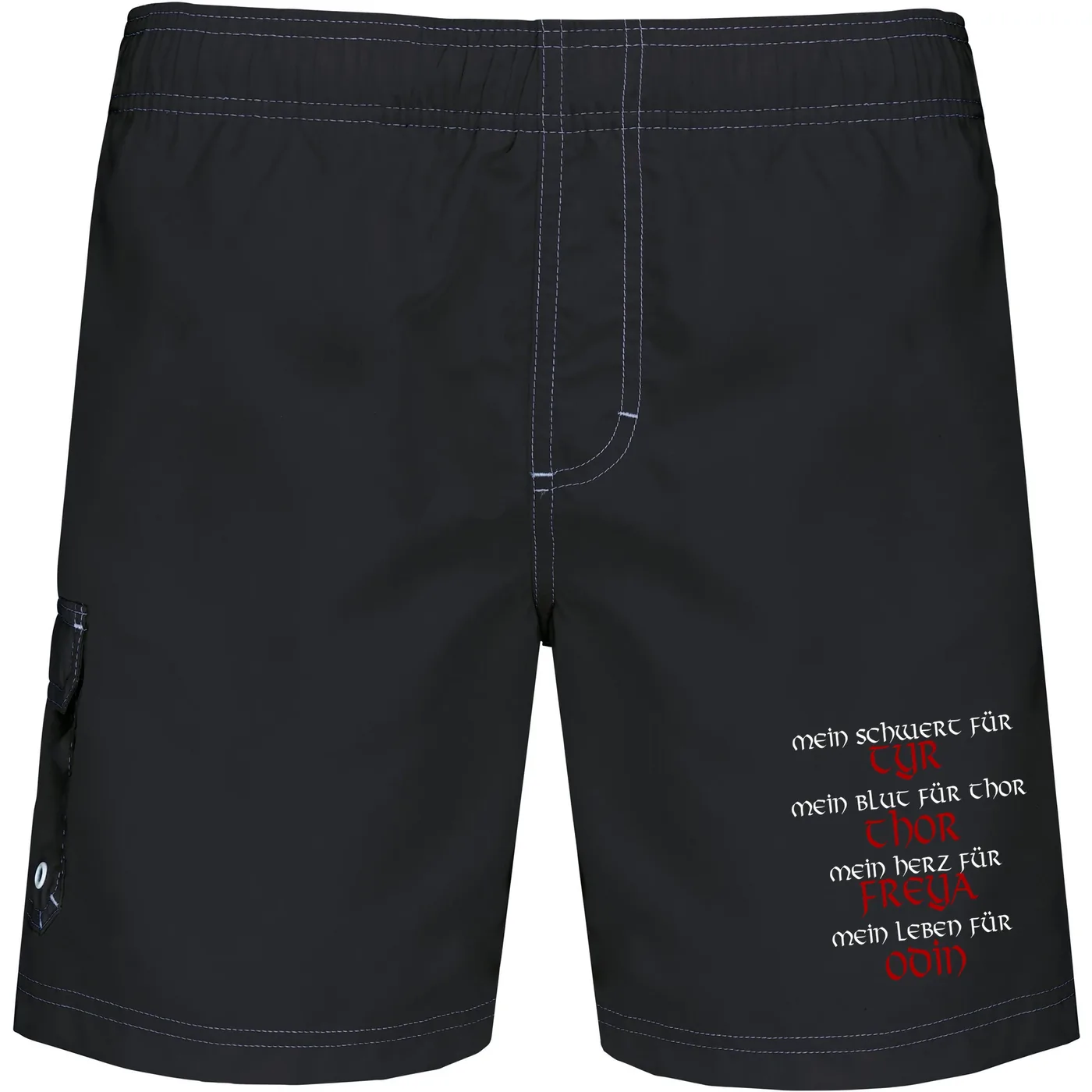 Bestickte Herren Badehose - Mein Schwert für Tyr