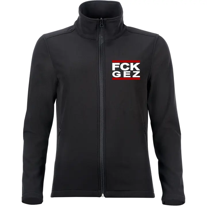 Bestickte Damen Softshelljacke "2-lagig" - FCK GEZ
