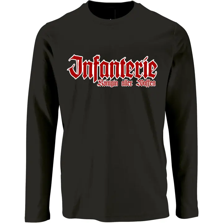Herren Langarm Shirt - Infanterie, Königin aller Waffen