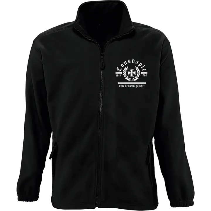 Bestickte Herren Standard Fleecejacke - Consdaple, Ehre wem Ehre gebührt