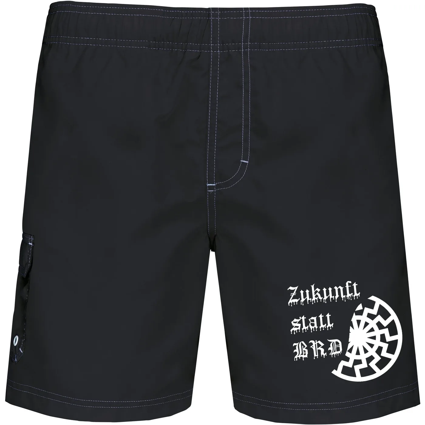 Bestickte Herren Badehose - Zukunft statt BRD