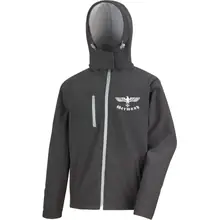 Bestickte Herren Softshell Kapuzenjacke - Germany, Adler Vorderseite