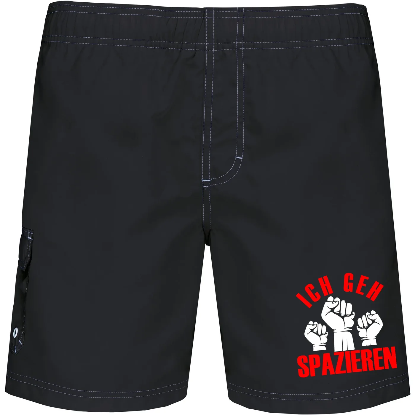 Bestickte Herren Badehose - Ich geh Spazieren