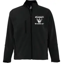 Bestickte Damen Softshelljacke "3-lagig" - Störkraft gib niemals auf Vorderseite