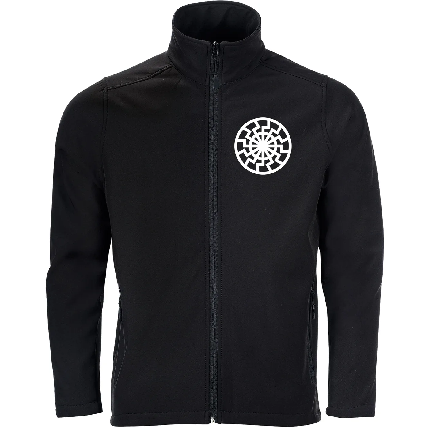 Bestickte Herren Softshelljacke "2-lagig" - Schwarze Sonne