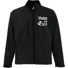 Bestickte Herren Softshelljacke "3-lagig" - Ruhm und Ehre Vorderseite