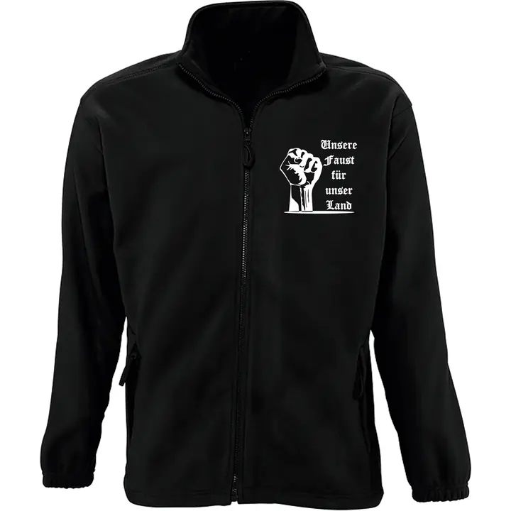 Bestickte Herren Standard Fleecejacke - Unsere Faust für unser Land