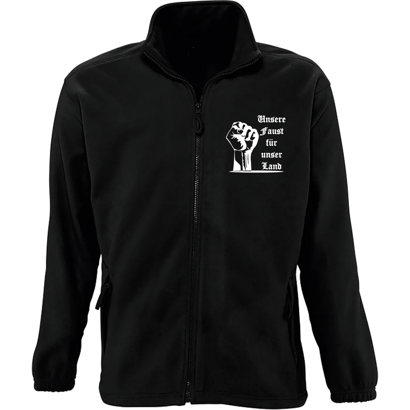 Bestickte Herren Standard Fleecejacke - Unsere Faust für unser Land