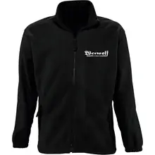 Bestickte Herren Standard Fleecejacke - Werwolf Germany ohne Wolf Vorderseite