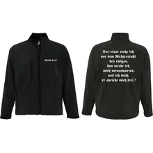 Bestickte Damen Softshelljacke "3-lagig" - Rudolf Hess Vorder- und Rückseite