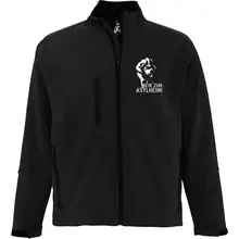 Bestickte Herren Softshelljacke "3-lagig" - Nein zum Asylheim Vorderseite
