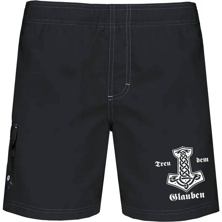 Bestickte Herren Badehose - Treu dem Glauben