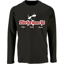 Herren Langarm Shirt - Wehrmacht, ehre stolz treue Vorderseite