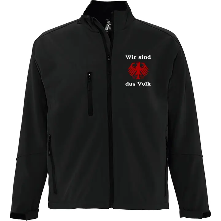 Bestickte Damen Softshelljacke "3-lagig" - Wir sind das Volk
