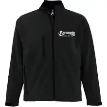 Bestickte Herren Softshelljacke "3-lagig" - Germania, Deutsch ist mein Sinn Vorderseite