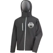 Bestickte Herren Softshell Kapuzenjacke - Raben - gewählte Variante